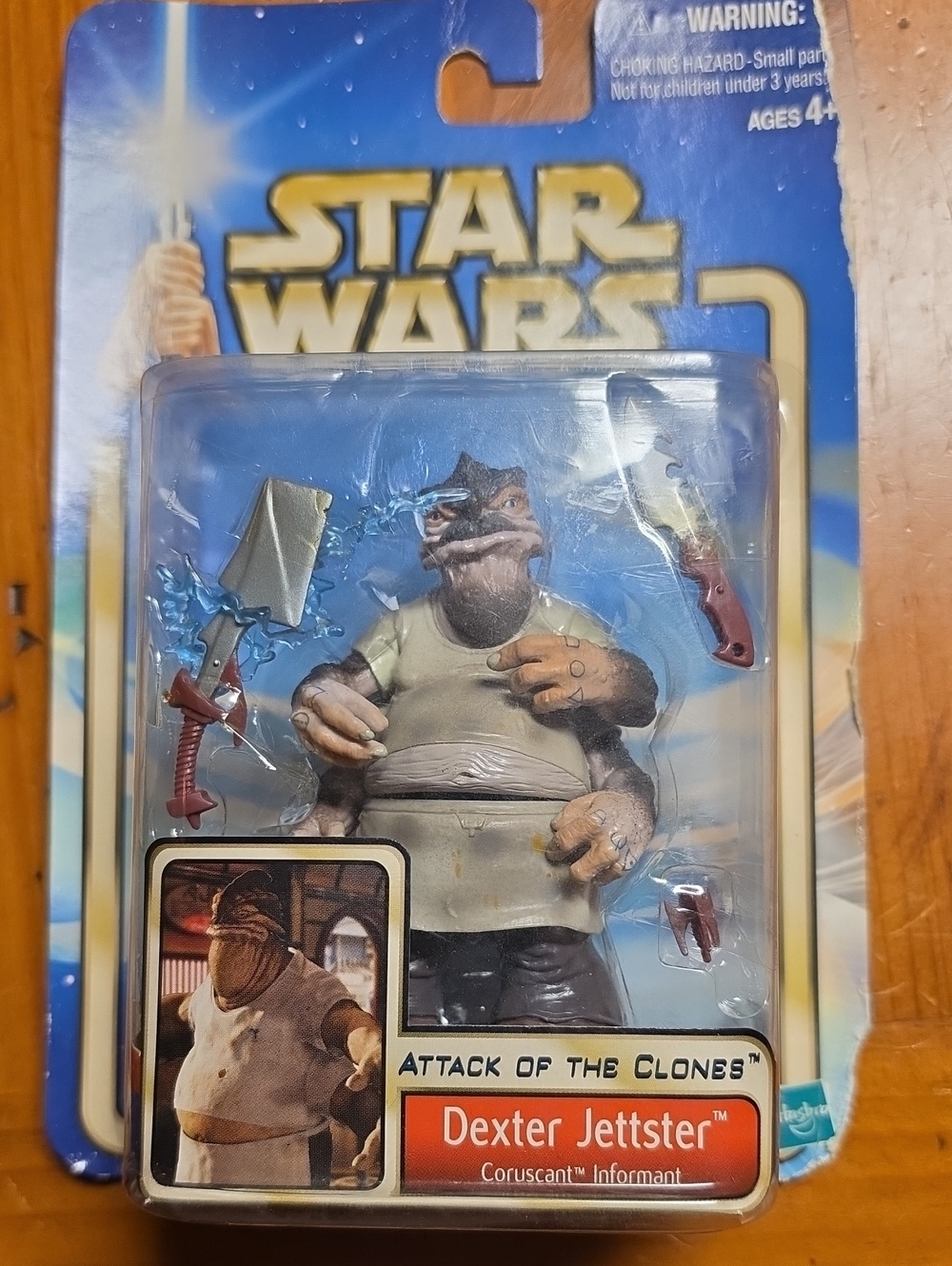 Vintage 2001 Clone Wars Hasbro Star Wars Dexter Jettster Action Figure